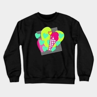 Summer Vacation Icecream - Neon Crewneck Sweatshirt